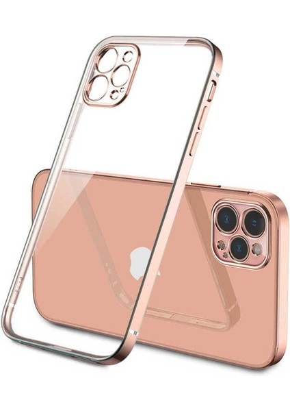 Apple iPhone 12 Pro Uyumlu Kılıf Gbox Kapak, Gold