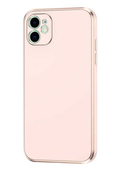 Apple iPhone 12 Uyumlu Kılıf Bark Kapak, Rose Gold