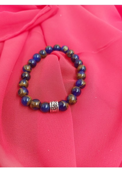 Lacivert Kahve Kantaşı + Siyah Oniks Doğaltaş Bileklik (2'li Takım 8 Mm) modelleri