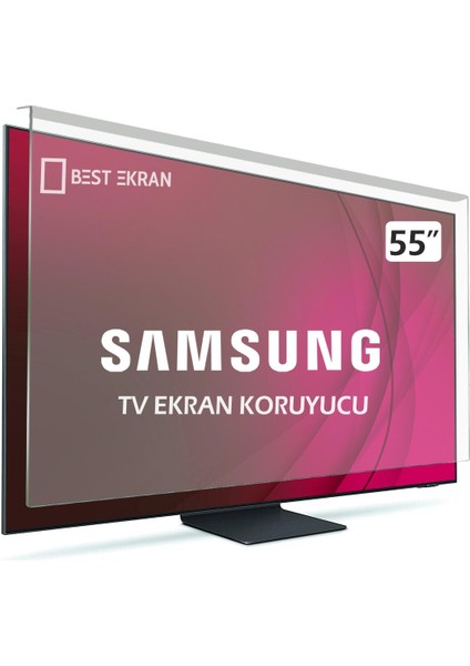 Best Ekran  Samsung 55Q70D Tv Ekran Koruyucu - Samsung 55" Inç QE55Q70DATXTK QLED Kırılmaz Koruyucu