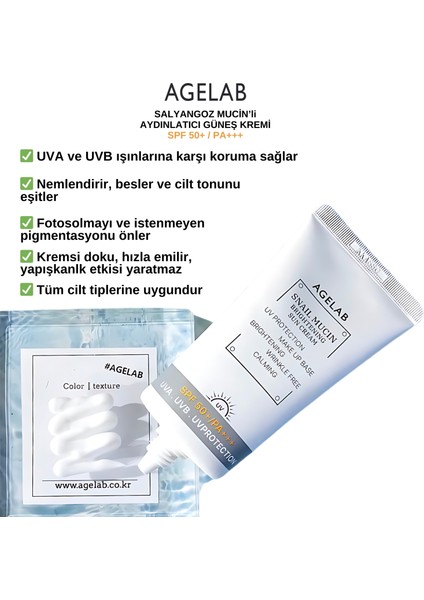 Salyangoz Müsinli Aydınlatıcı Güneş Kremi Spf 50+ / Pa+++ 70ML fiyatları