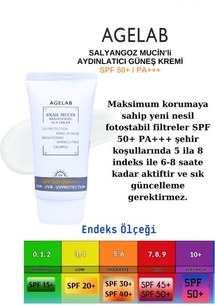 Salyangoz Müsinli Aydınlatıcı Güneş Kremi Spf 50+ / Pa+++ 70ML fırsatları