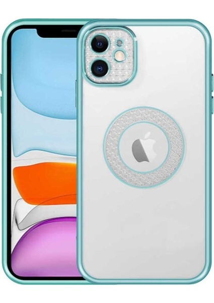 Apple iPhone 12 Uyumlu Kılıf Kamera Korumalı Logo Gösteren Esta Kapak, Yeşil