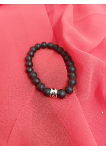 Jasper Çizgili + Siyah Oniks Doğaltaş Bileklik (2'li Takım 8 Mm) fırsatları