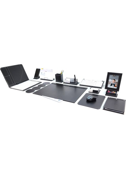 Balipaşa Siyah Renk Isimlikli Deri Sümen Takımı 13 Parça indirimleri