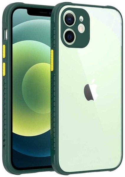 Apple iPhone 12 Uyumlu Kılıf Kaff Kapak, Koyu Yeşil