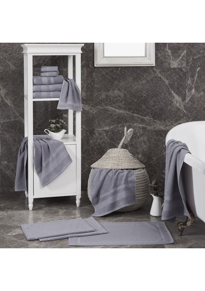 Panabord 6 Lı Havlu Seti 30 x 50 cm Gri 100 % Pamuk