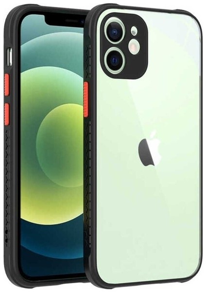Apple iPhone 12 Uyumlu Kılıf Kaff Kapak, Siyah