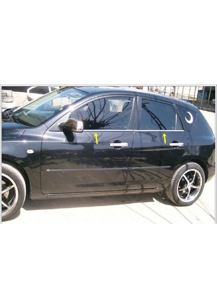 Ebal Oto Mazda 3 Krom Cam Çıtası 4 Parça 2003-2009 Arası P. Çelik (Hb)