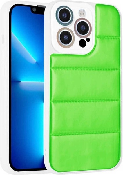 Apple iPhone 13 Pro Uyumlu Kılıf Kamera Korumalı Airbagli Renkli Seksek Kapak, Yeşil