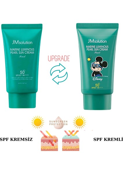 Jmsolution Disney Serisi Marine Deniz Işıltılı Inci Özlü Güneş Kremi Spf 50+ Pa++++