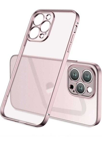 Apple iPhone 13 Pro Max Uyumlu Kılıf Mat Gbox Kapak, Rose Gold