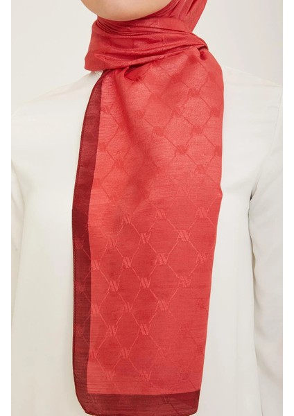 Trend Monogram Şal 2 - 139 - Kırmızı fırsatları
