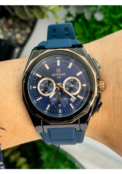 Yeni Sezon Silikon Su Geçirmez Takvimli Aktif Fonksiyonlu Lacivert Erkek Kol Saati 2 Yıl Garantili