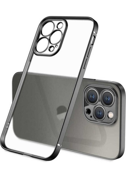 Apple iPhone 13 Pro Max Uyumlu Kılıf Mat Gbox Kapak, Siyah