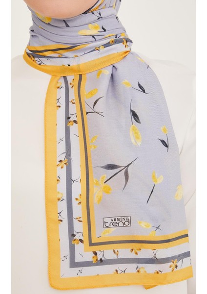 Trend Şal Sarı Karma Çiçek Desen 10008 - 07 fırsatları