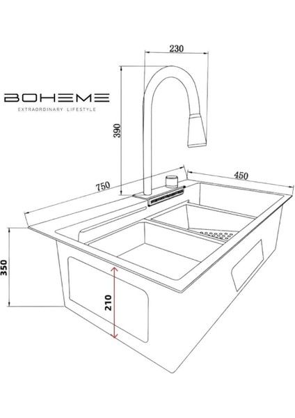 Smart Sink Bataryalı Teknolojik Evye Seti