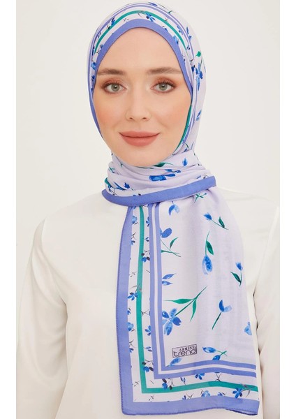 Trend Şal Lila Karma Çiçek Desen 10008 - 14 modelleri