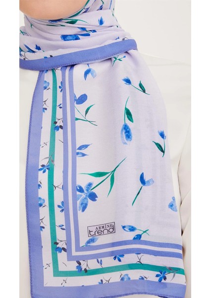 Trend Şal Lila Karma Çiçek Desen 10008 - 14 fırsatları