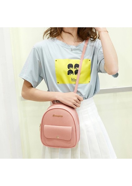 Küçük Taze ve Sevimli Mektup Logosu Sırt Çantası Çok Fonksiyonlu Tek Omuz Diyagonal Küçük Çanta Modası (Yurt Dışından) fırsatları