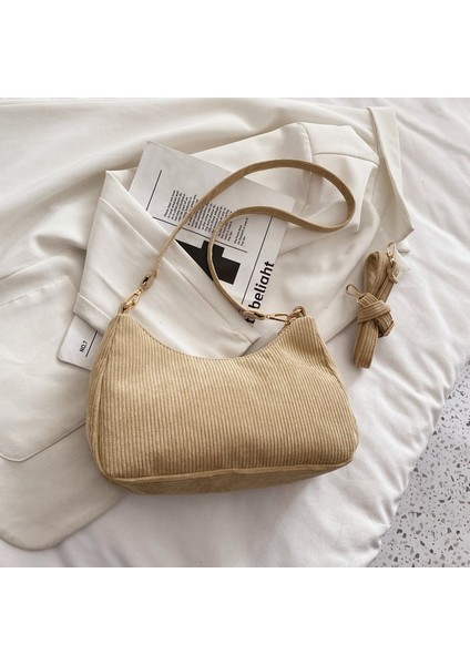 Kadın Tek Omuzdan Askili Çanta Düz Renk Askılı Çanta Moda Küçük Çanta Kadın (Yurt Dışından)