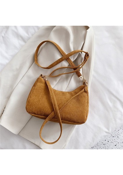 Kadın Tek Omuzdan Askili Çanta Düz Renk Askılı Çanta Moda Küçük Çanta Kadın (Yurt Dışından)