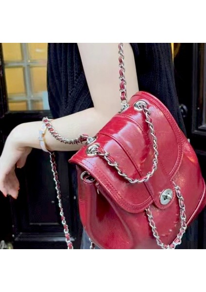 Kadın Kore Versiyonu Ins Büyük Kapasiteli Elmas Zincir Sırt Çantası (Yurt Dışından) fiyatları