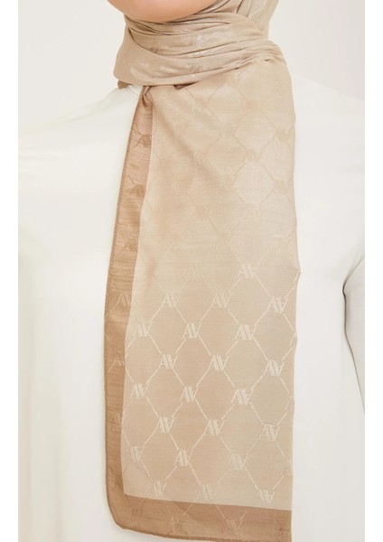 Trend Monogram Şal 2-122 - Krem