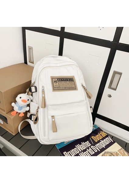 Moda Öğrenci Okul Çantası Basit Ortaokul Öğrencisi Kolej Öğrencisi Sırt Çantası (Yurt Dışından)