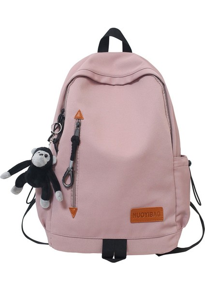 Okul Sezonu Trendi Basit Sırt Çantası Kampüs Basit Düz Renk Öğrenci Okul Çantası (Yurt Dışından)