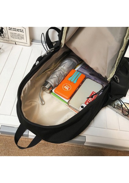 Okul Sezonu Trendi Basit Sırt Çantası Kampüs Basit Düz Renk Öğrenci Okul Çantası (Yurt Dışından) fiyatları