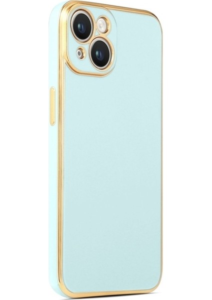 Apple iPhone 14 Plus Uyumlu Kılıf Bark Kapak, Mavi Açık
