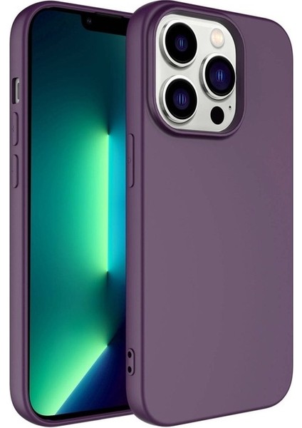 Apple iPhone 14 Pro Max Uyumlu Kılıf Kamera Korumalı Mara Lansman Kapak, Koyu Mor