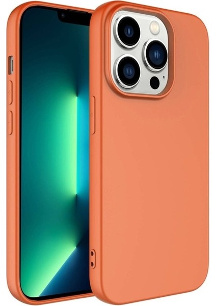 Apple iPhone 14 Pro Uyumlu Kılıf Kamera Korumalı Mara Lansman Kapak, Turuncu