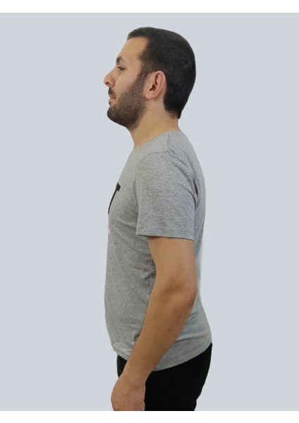 Erkek Dont Quit Sıfır Yaka Gri Tişört fiyatları