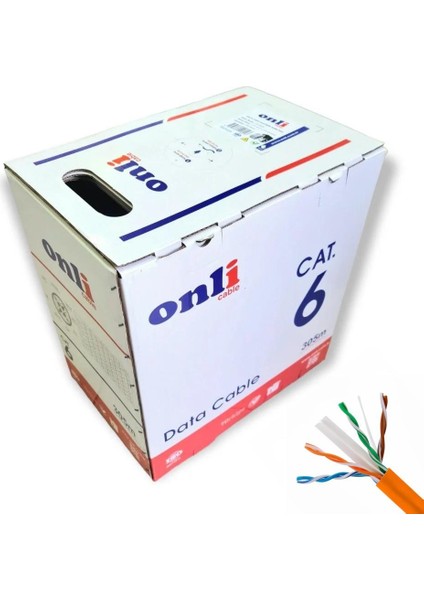 Onli 305MT 23AWG Utp Cat6 Network Kablosu Gri