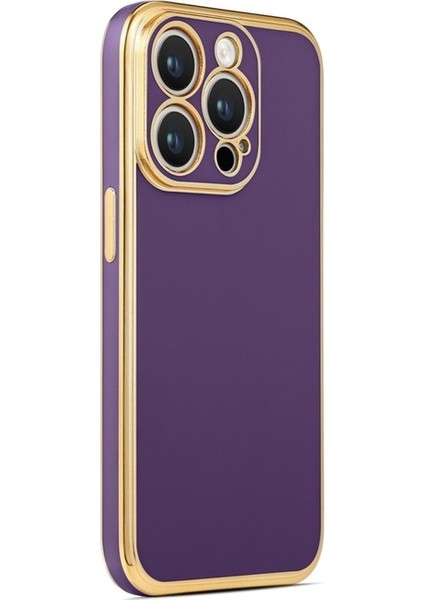 Apple iPhone 14 Pro Max Uyumlu Kılıf Bark Kapak, Derin Mor