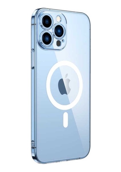 Apple iPhone 14 Pro Max Uyumlu Kılıf Kamera Korumalı Magsafe Sert Pc Porto Kapak, Renksiz