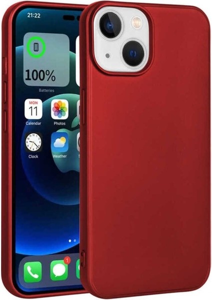 Apple iPhone 14 Plus Uyumlu Kılıf Premier Silikon Kapak, Kırmızı