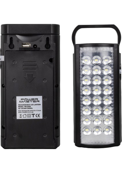 ISB01 PM-23800 24 Ledli Telefon Şarj Edebilen Işıldak (Işbaşı)