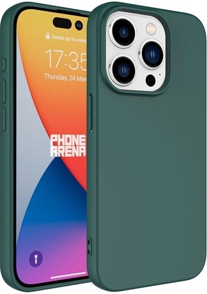 Apple iPhone 15 Pro Max Uyumlu Kılıf Lsr Lansman Kapak, Koyu Yeşil