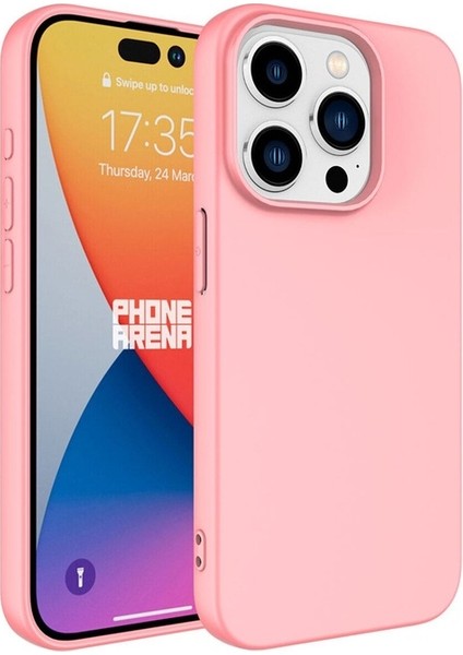 Apple iPhone 15 Pro Max Uyumlu Kılıf Lsr Lansman Kapak, Pembe Açık