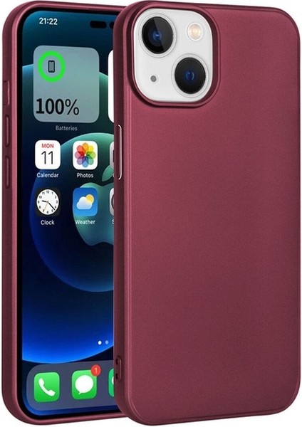 Apple iPhone 15 Plus Uyumlu Kılıf Premier Silikon Kapak, Mürdüm