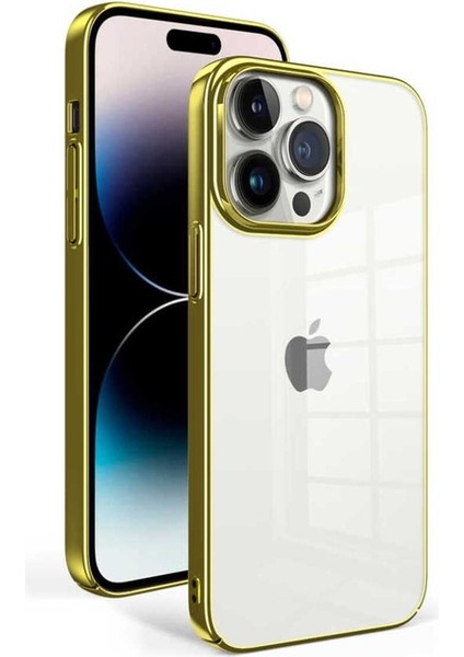 Apple iPhone 14 Pro Uyumlu Kılıf Sun Kapak, Gold