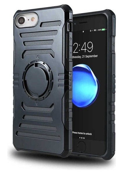 Apple iPhone 5 Uyumlu Kılıf 2 In 1 Kol Bandı, Siyah