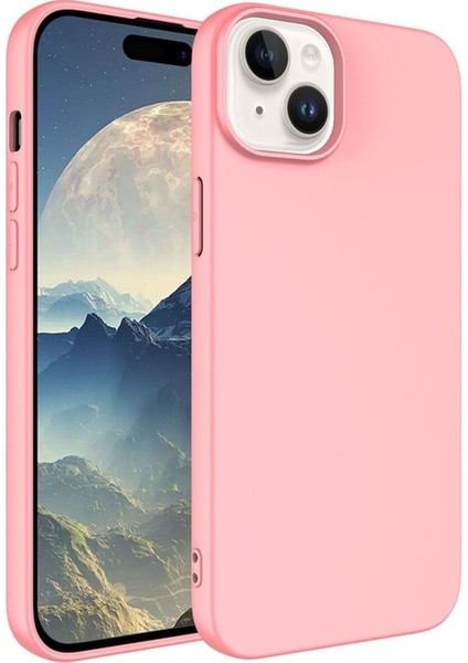 Apple iPhone 15 Plus Uyumlu Kılıf Lsr Lansman Kapak, Pembe Açık
