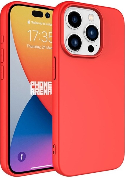 Apple iPhone 15 Pro Max Uyumlu Kılıf Lsr Lansman Kapak, Kırmızı