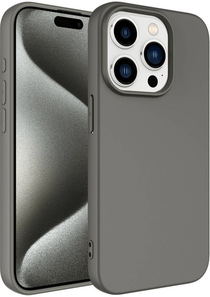 Apple iPhone 15 Pro Uyumlu Kılıf Lsr Lansman Kapak, Titanyum