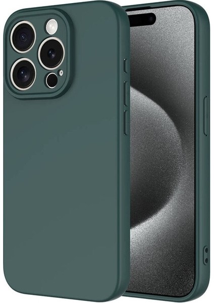 Apple iPhone 15 Pro Uyumlu Kılıf Mara Lansman Kapak, Koyu Yeşil