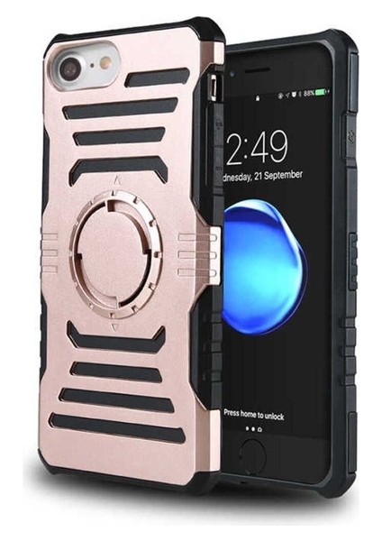 Apple iPhone 7 Uyumlu Kılıf 2 In 1 Kol Bandı, Rose Gold